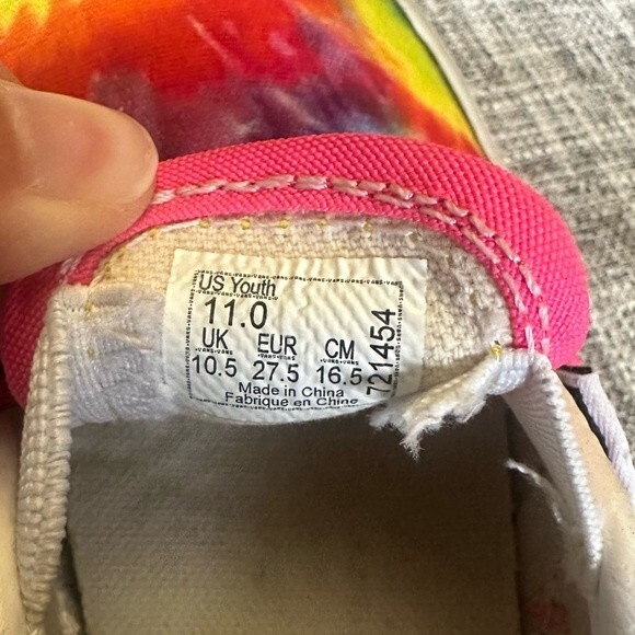 Vans Off the Wall Tie Dye Slip On Shoes Youth Size 11 - Picture 7 of 9
